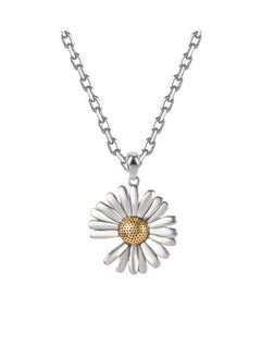 Korean retro style S925 sterling silver necklace GD same paragraph daisy pendant necklace