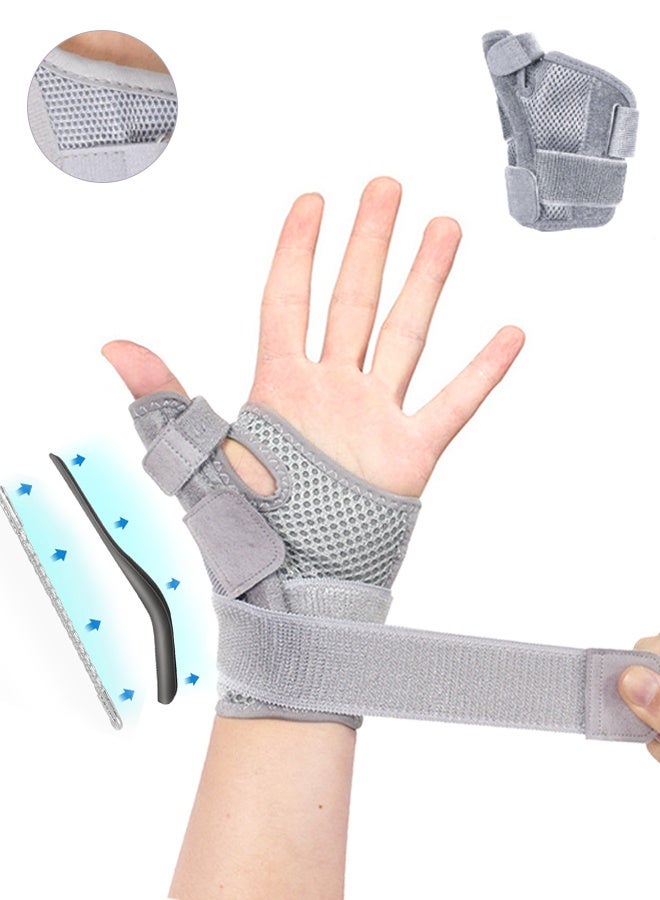 Polish'D Thumb Splint with Wrist Brace, Thumb Support Brace for Wrist Hand Thumb Stabilizer Fits Both Right Left Hand for Men and Women - Image 1