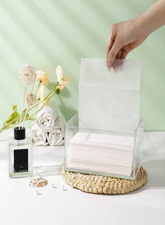 rejomiik Acrylic Dryer Sheet Holder Clear Dryer Sheet Dispenser Container Box with Lid and Anti Scratch Film for Laundry Room Fabric Softener Sheets Storage Organization, Transparent - Image 5