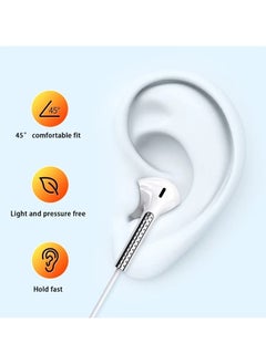 Celebrat G28 Wired Stereo Sound Earphones With Microphone And Controller Button Pure And Lossless Audio Quality And Clarity In Calls Fits Various Smart Devices 3.5 mm Audio Pin - White - pzsku/Z4B4222CBE7E1466F49C3Z/45/_/1731419677/86c4ba4a-df4e-4aed-856f-3c16d68c9098