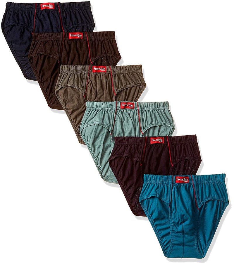 VIP Frenchie Plus Mens Cotton Brief (Pack of 6) Assorted (95 CM) - Image 1