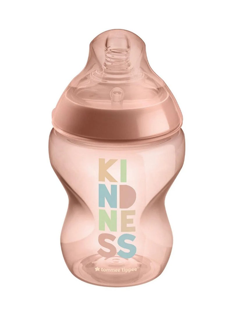 Tommee Tippee UK Tommee Tippee Closer to Nature 260mL Baby Bottle, Slow-Flow, Anti-Colic Valve, 0-24m (Assorted) - Image 1