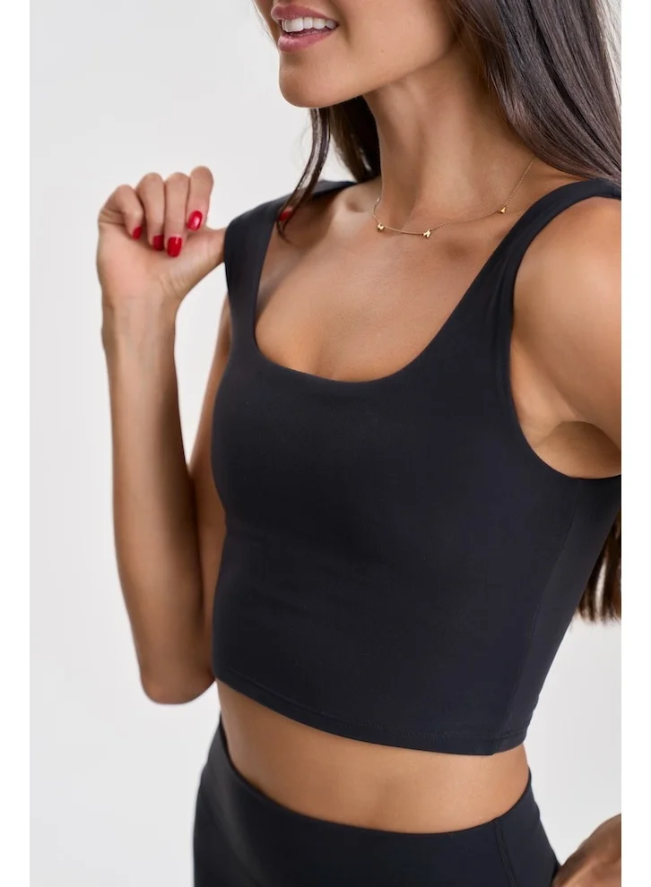 Amorxe Contour Women's Square Neck Tank Top with Removable Pads