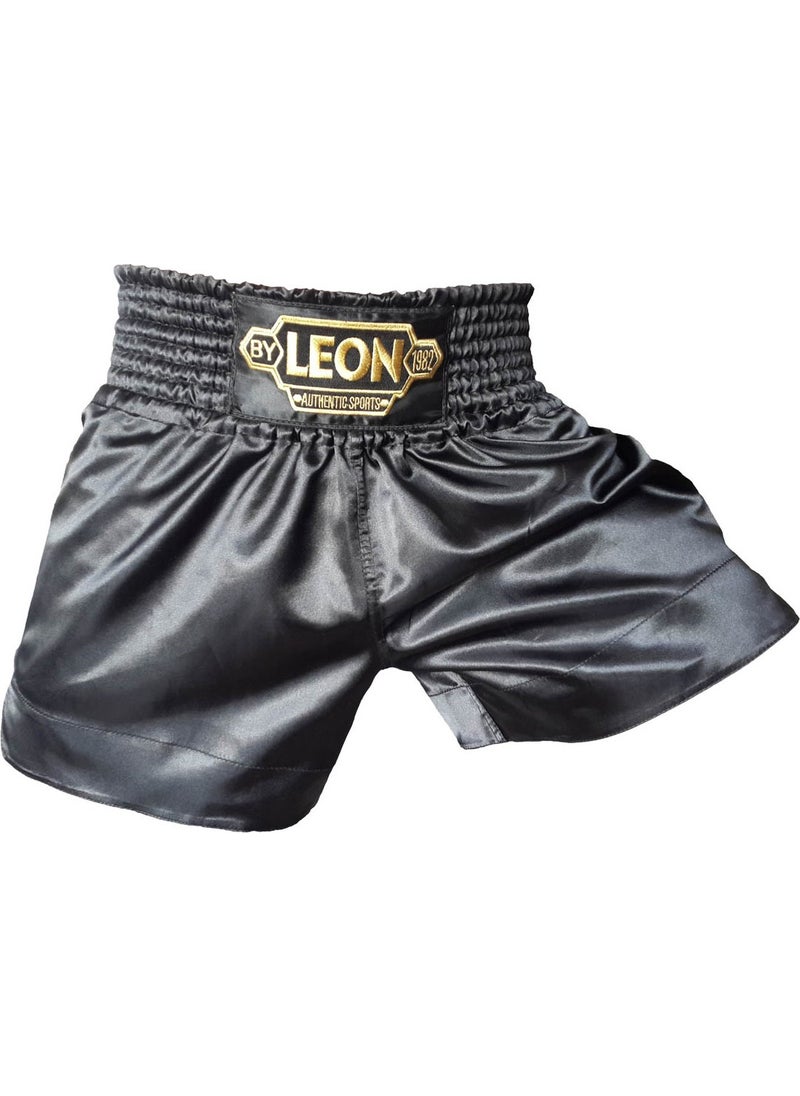 By Leon 1982 Leon Ground Kickboxing and Muay Thai Shorts Black BYL1006  - Image 1