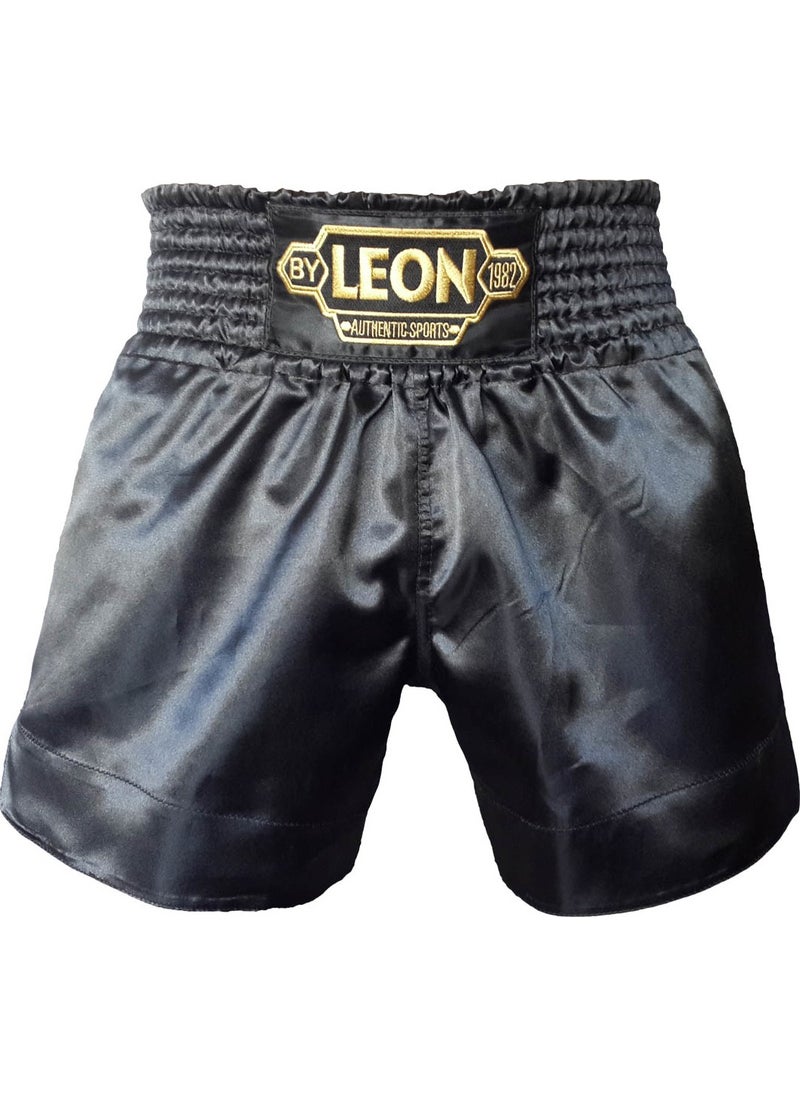 By Leon 1982 Leon Ground Kickboxing and Muay Thai Shorts Black BYL1006  - Image 3