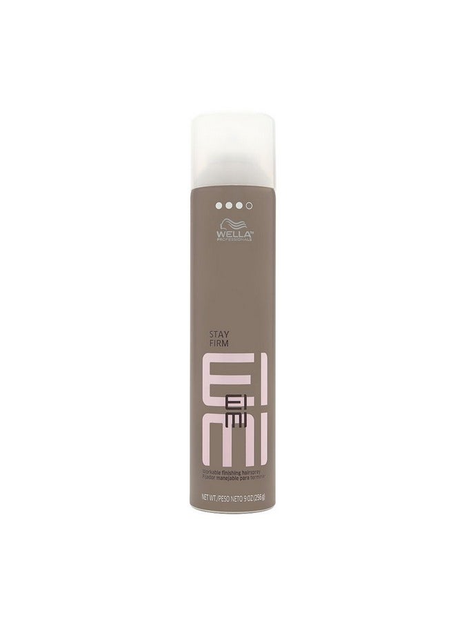 Wella Professionals Eimi Stay Firm Workable Finishing Hairspray Lightweight Hold With Heat And Uv Protection 9 Oz. 