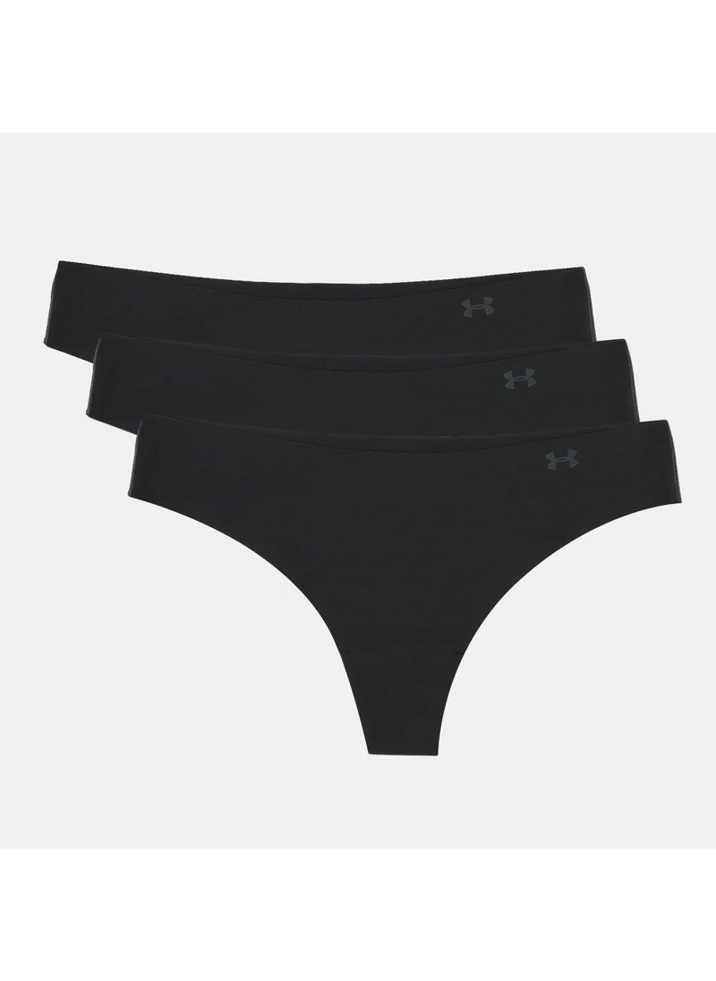 UNDER ARMOUR Women's UA Pure Stretch Thong Underwear (3 Pack)