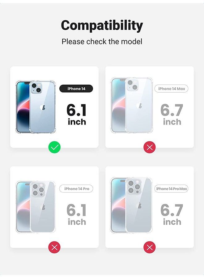 iPhone 14 Case 6.1 Inch Ultra Slim Case Soft TPU Material with 4 Corners Bumper Shockproof Protection Anti-Scratch Anti-Drop Clear iPhone 14 Cover Cell Phone Cover Compatible with iPhone 14 Clear - Image 4