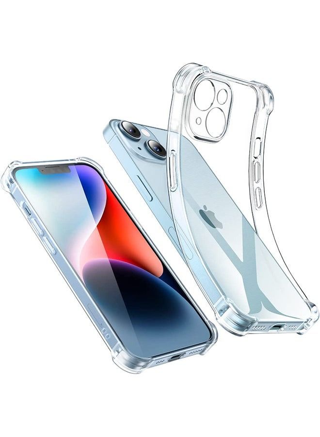 iPhone 14 Case 6.1 Inch Ultra Slim Case Soft TPU Material with 4 Corners Bumper Shockproof Protection Anti-Scratch Anti-Drop Clear iPhone 14 Cover Cell Phone Cover Compatible with iPhone 14 Clear - Image 1
