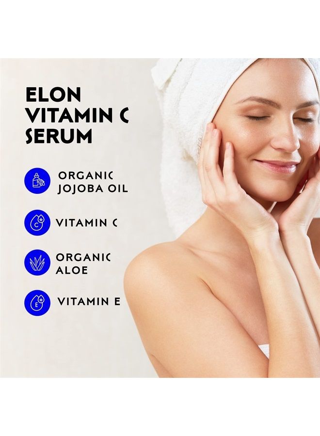 Vitamin C Serum for Face – Anti Aging Serum to Reduce Fine Lines & Wrinkles – Improves Skin Texture - Activates Collagen Production – Facial Skin Care Products (1 oz)