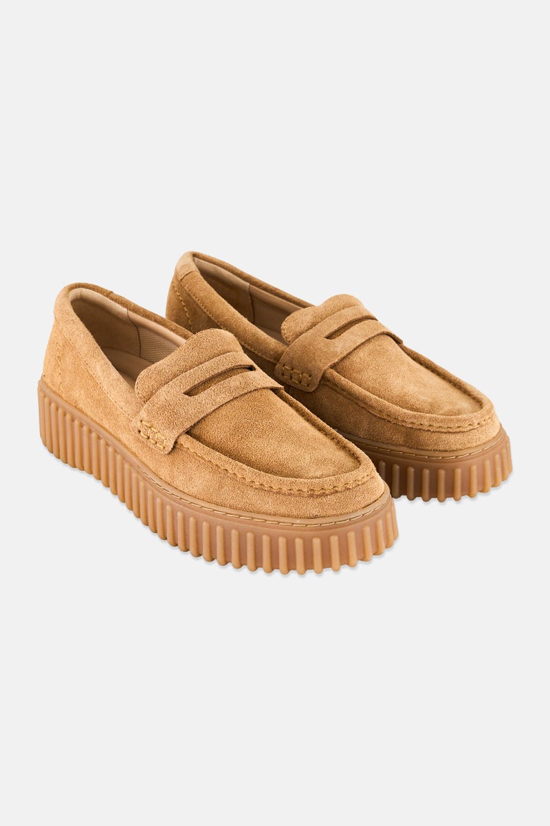 clarks Women Torhill Penny Standard Fit Slip On Casual Shoes, Light Tan  - Image 1