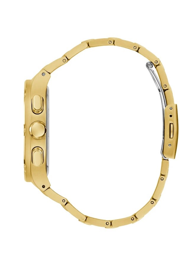 GUESS ساعة غس هيدلاين GW0572G2 للرجال - علبة وسوار من الفولاذ المقاوم للصدأ الذهبي مع قرص أسود - 42 مم، مقاومة للماء حتى 5 ATM - Image 4