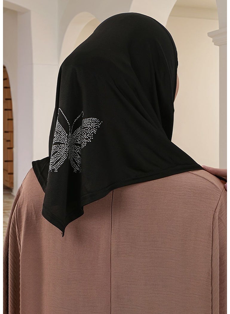 ISI Muslim Hijab for Women Abaya erfly Hot Diamond Scarf Soft and Breathable with Full Neck Coverage - Image 2