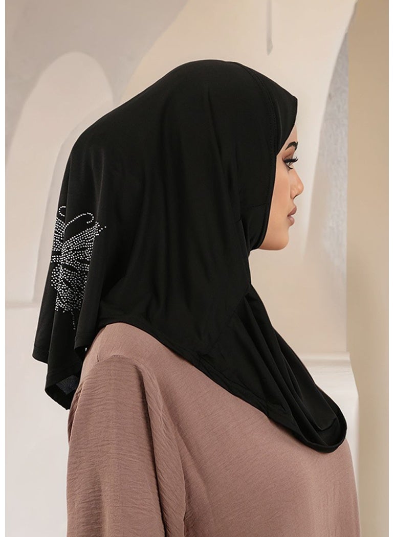 ISI Muslim Hijab for Women Abaya erfly Hot Diamond Scarf Soft and Breathable with Full Neck Coverage - Image 1
