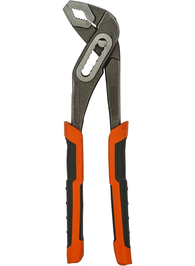 BLACK+DECKER 250Mm Bimaterial Steel Waterpump Pliers Orange Black Bdht81589 2 Years Warranty - Image 1