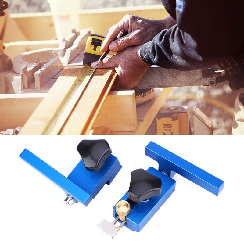 Fence Flip Limit Woodworking Tool 30#/45# Aluminum Alloy t track Stop Tool (30#+45# ) - Image 2