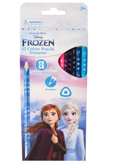 Disney Frozen 12Pc Colour Pencils Triangular  - Image 1
