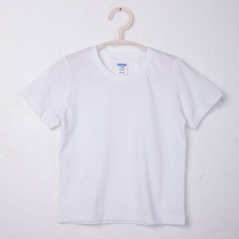 Ag40 Double Yarn T-Shirt Kidsren'S 210G Combed Cotton Short-Sleeved T-Shirt For Boys And Girls With Printed Logo - Image 1