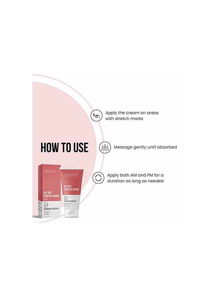 DERMATOUCH - DERMATOUCH Bye Bye Stretch Mark Cream for Pregnancy to Reduce Stretch Marks and  Scars   With Shea Butter and  Cocoa Butter   125G - Image 1