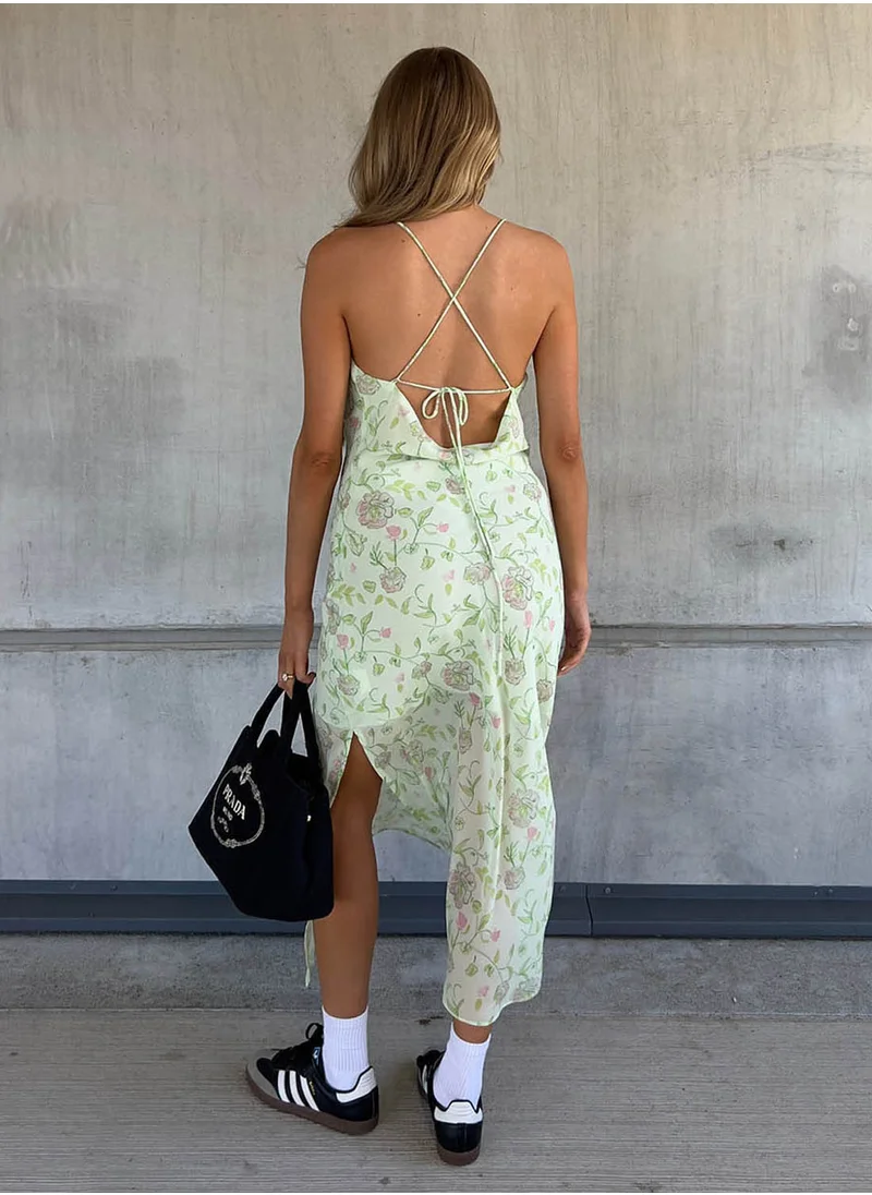 Collective The Label V-Neck  Printed Dress