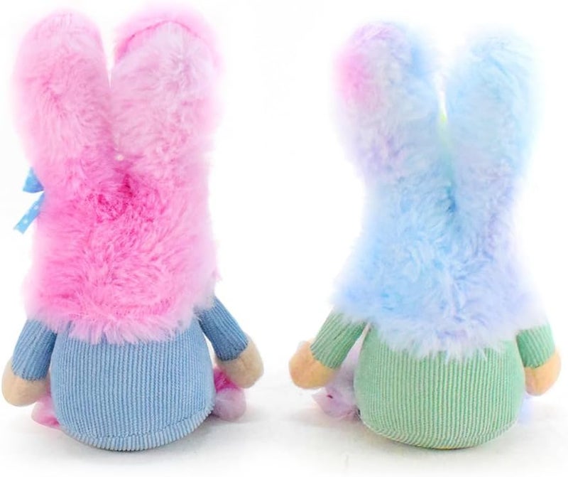 LUCKYBUNNY 2PCS Cute Easter Gnome Doll Handmade Tomte Swedish Nisse Toy Scandinavian Dwarf Elf Plush Dolls for Irish Holiday Party Home Decoration Random Gradient Color - Image 4