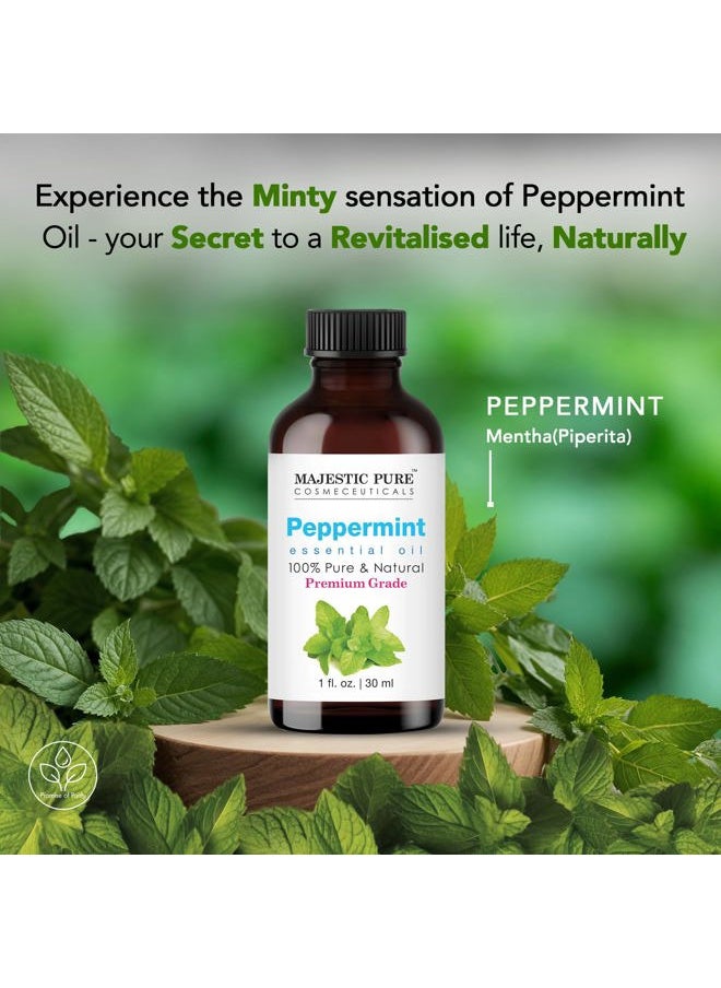 Majestic Pure MAJESTIC PURE Peppermint Essential Oil | 100% Pure and Natural Peppermint Oil | Premium Grade Essential Oils for Hair Care, Home Diffusers, Skin, Aromatherapy, Massage and Humidifiers | 1 Fl Oz  - Image 3