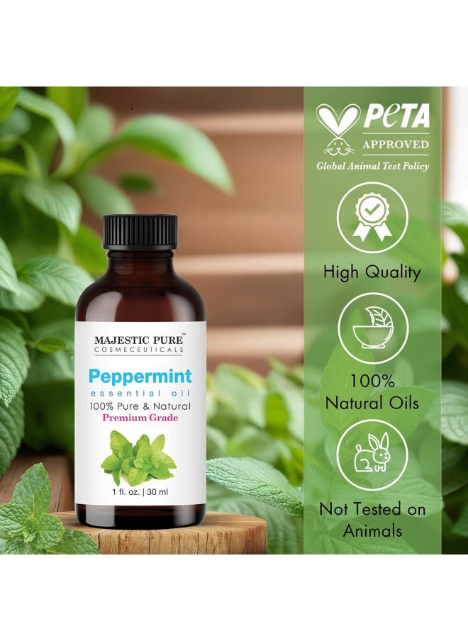 Majestic Pure MAJESTIC PURE Peppermint Essential Oil | 100% Pure and Natural Peppermint Oil | Premium Grade Essential Oils for Hair Care, Home Diffusers, Skin, Aromatherapy, Massage and Humidifiers | 1 Fl Oz  - Image 4