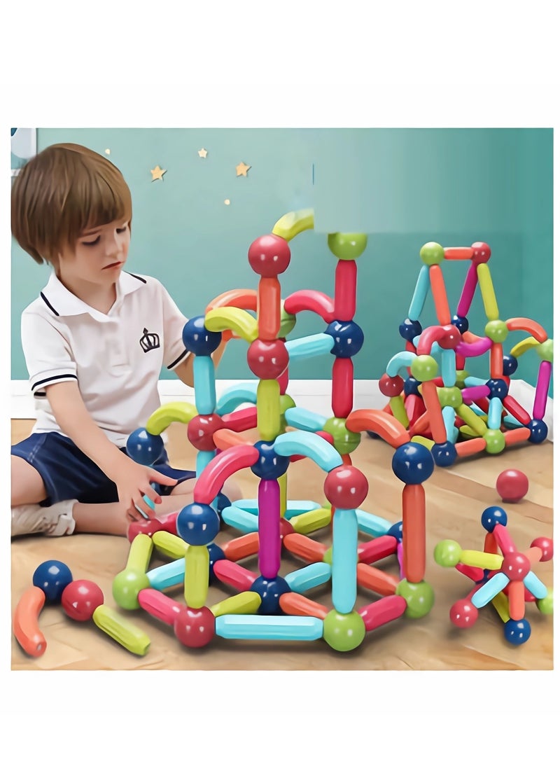 Colorful Magnetic Cubes Set - Assembly and Learning Game for Kids - 42 pieces - Image 1