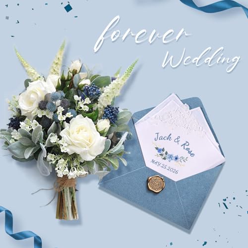 Selected Hanky Women's Cotton Handkerchiefs with Crohet Lace at Corner, Ladies Hankies for Bridal Wedding 12 Pcs Set, Textile Handkerchiefs - Image 2
