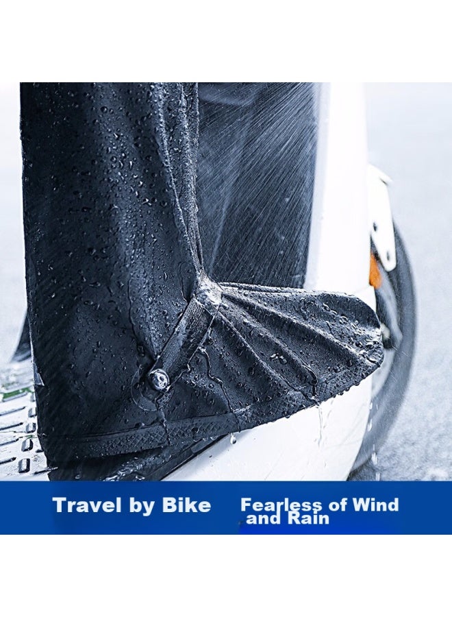 BWNK Bowonic High-top Waterproof Shoe Covers, Non-slip Thick Rubber Sole Wear-resistant Outdoor Cycling Shoe Covers Rain Boots XL Black - Image 3