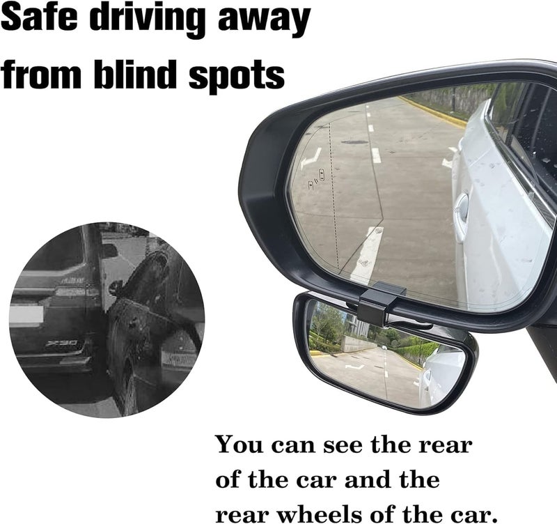 ChicAbode 2 Pack Universal Blind Spot Mirrors, HD Wide Angle Rearview Side Mirrors with Adjustable Mount, Waterproof for Cars, Trucks, SUVs - Image 3
