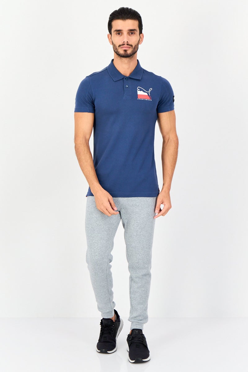 PUMA Men Sportswear Fit Short Sleeves Outdoor Polo Shirt, Slate Blue - Image 4