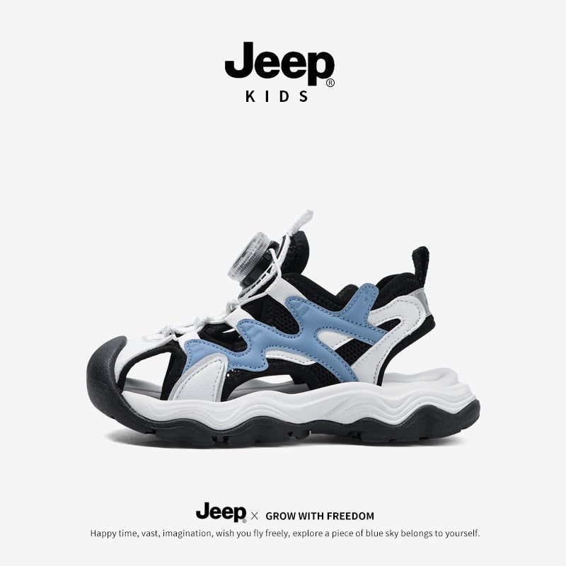 Jeep Kidsren'S Sports Sandals Boys Summer Outer Wear Wading Shoes Girls Baotou Beach Shoes - Image 2