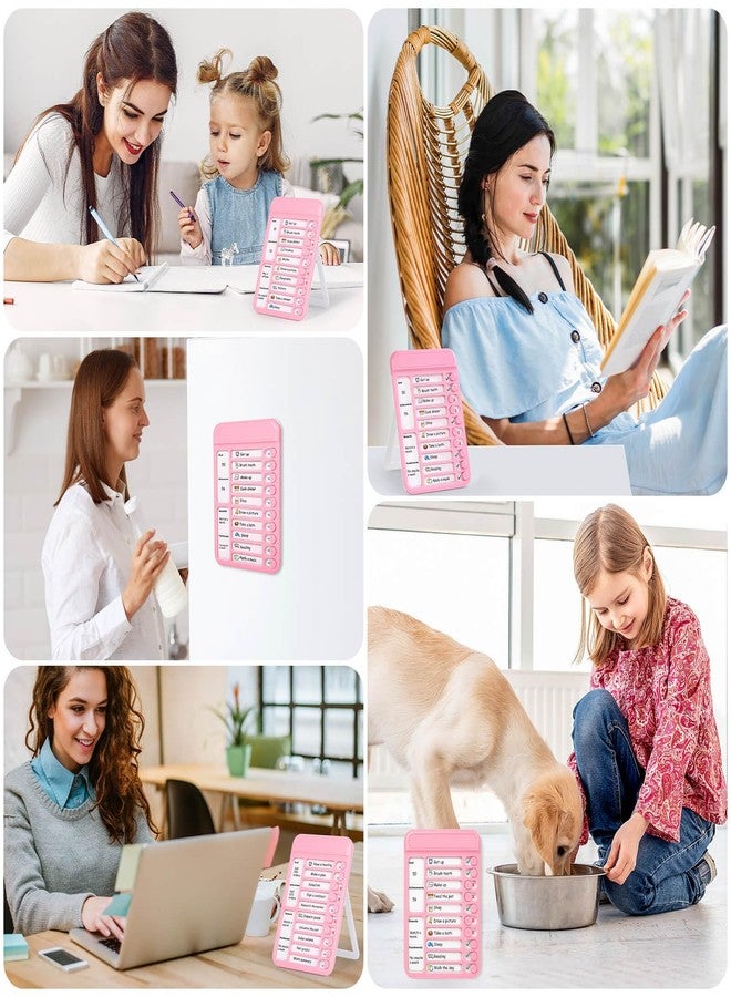 Audab 2Pcs Dry Erase Chore Chart for Kids, Magnetic Checklist Board, My Chores Slider Chart to Do List Board, Routine Reward Chart Schedule Board Task Tracker for Home Refrigerator, Wall, Desk (Pink) - Image 5