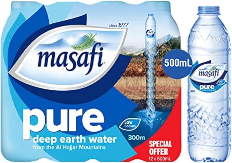 Masafi Pure Deep Earth Water 12 x 500ml