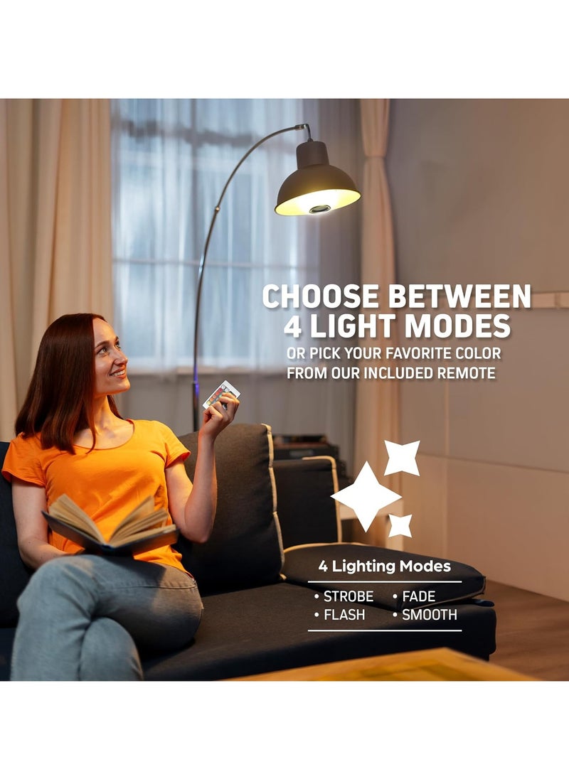 YQbest - LED Light Bulb Bluetooth Music Play Speaker, 12W E27 RGB Changing Lamp Smart Wireless Stereo Audio with Remote Control (Multicolor, 12W) - Image 1