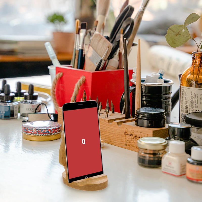 Wooden Phone Stand With Penguin Design Desktop Holder For Tablet Office Home - Image 5