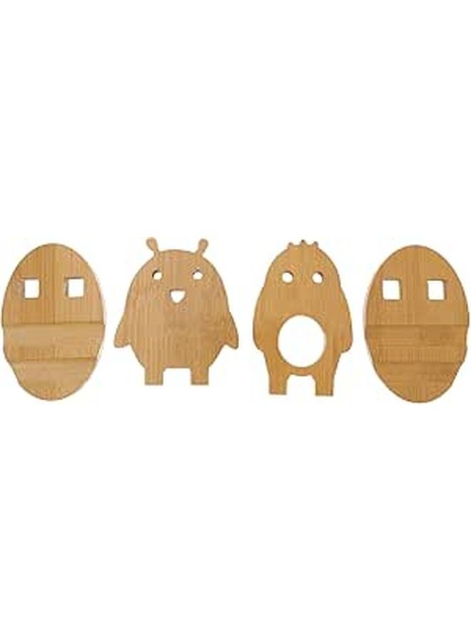 Wooden Phone Stand With Penguin Design Desktop Holder For Tablet Office Home - Image 1