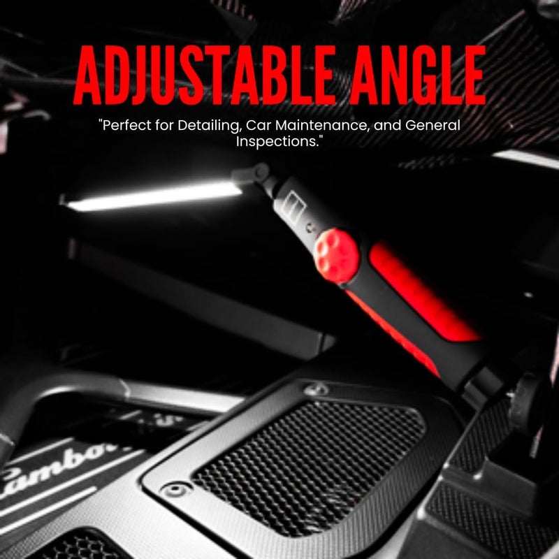 MaxShine Foldable Paint Inspection Light | 40 LED 5” Strip, USB Rechargeable, Adjustable & Magnetic | 16.25” Unfolded Detailing Lamp | Swirl Finder & Color Match Light for Car Paint Correction - Image 5