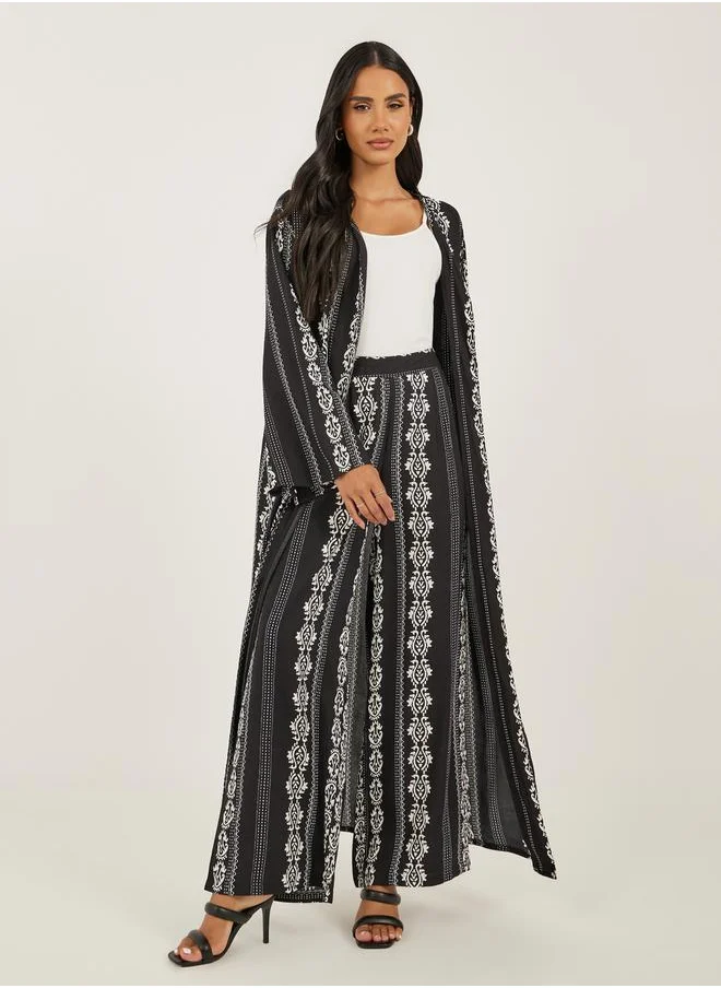 ستايلي Printed Wide Leg Pants