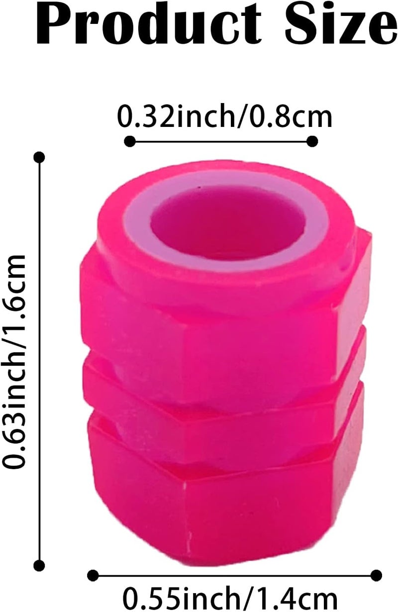 OSIFIT 8PCS Luminous Tire Valve Stem Caps - Pink - Image 2