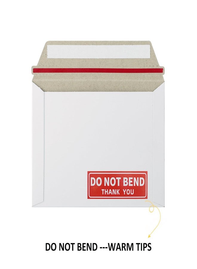 zmybcpack 100 Pack 6.5x4.5 inch Rigid Mailer Self Seal Photo Document Mailers, Stay Flat White Cardboard Shipping Envelopes White Photography Mailers for CD, Photos, Document - Image 3