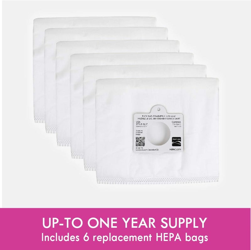 Kenmore 53292 Type Q HEPA Replacement Dust Bags for Canister Vacuum 81214 81414 81714 21814 BC2005 BC3005 81615 BC7005 6 Count Pack of 1 - Image 4