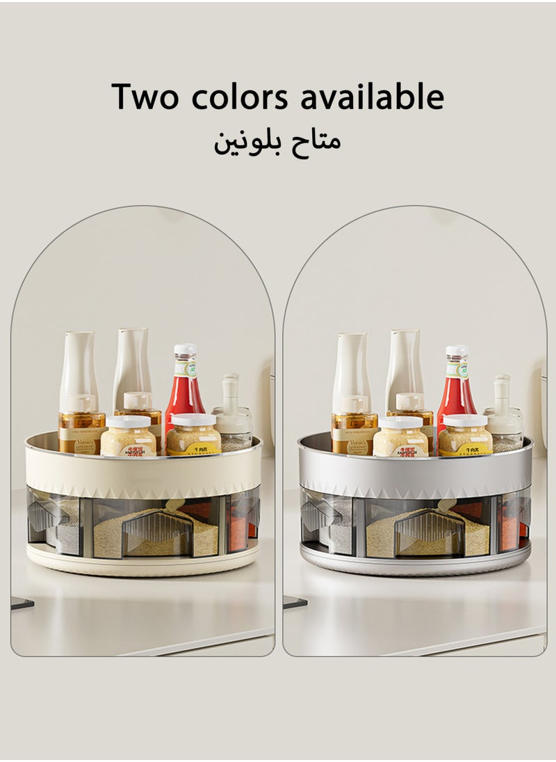 Double-Layer Rotating Spice Rack – 360° Rotating Base for Kitchen Cabinets, Countertops, and Pantries - pzsku/Z4B435725A6AA054F301AZ/45/_/1736215076/d84bbc74-b668-4164-b458-2b83056ec058