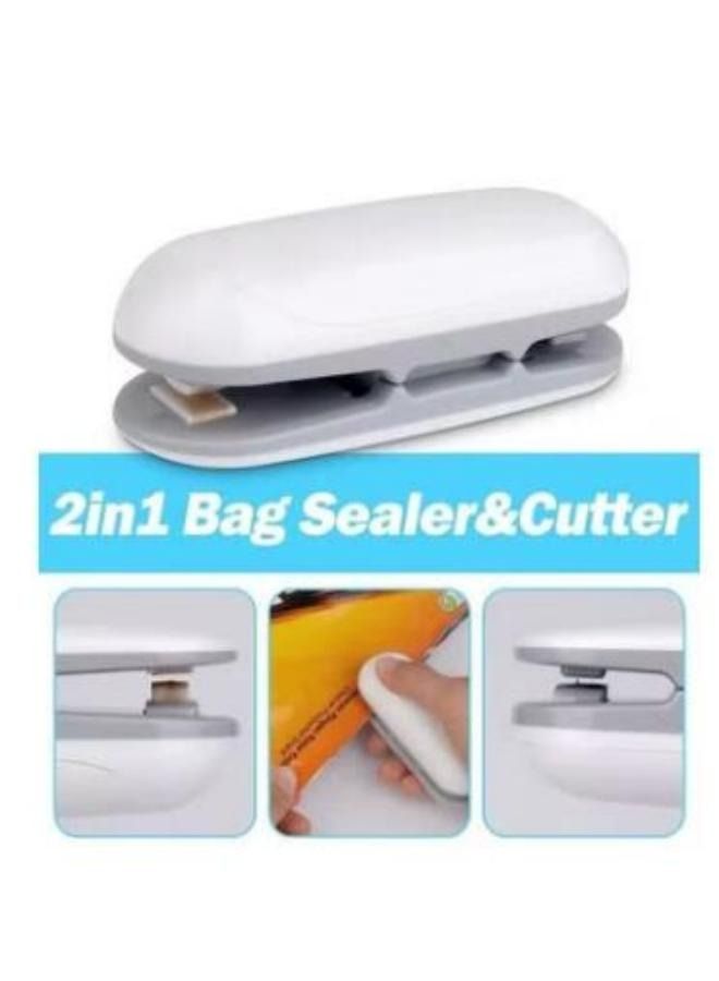 2-In-1 Bag Sealer And Cutter White - Image 2