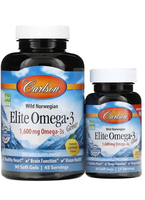 Pack Of 2 Elite Omega3 Dietary Supplement1600mg 120 Softgels