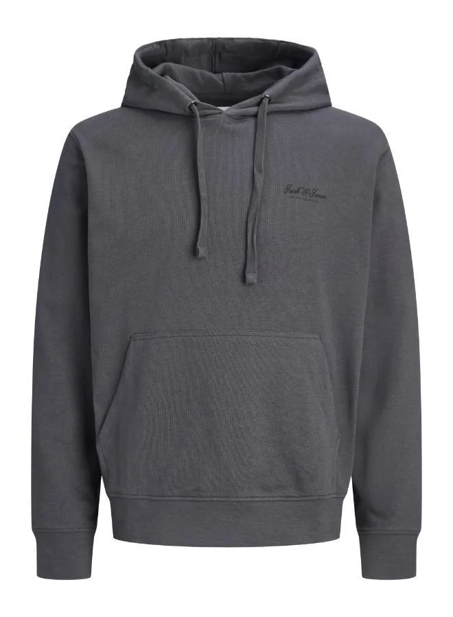 JACK & JONES Asphalt Graphic Pullover Plus size Hoodie for Men | Best Price UAE