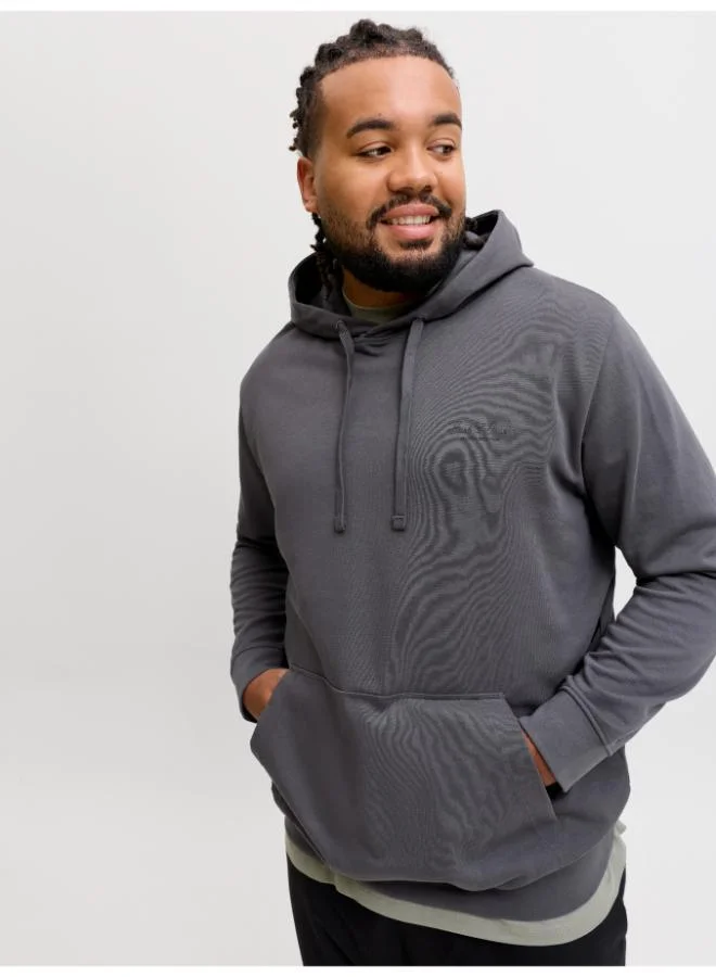 JACK & JONES Asphalt Graphic Pullover Plus size Hoodie for Men | Best Price UAE