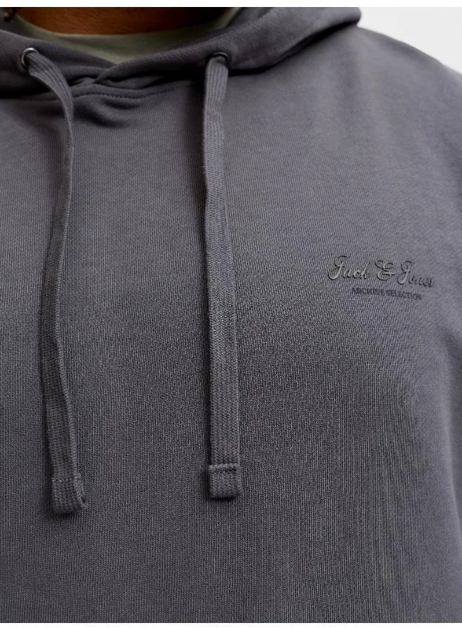 JACK & JONES Asphalt Graphic Pullover Plus size Hoodie for Men | Best Price UAE