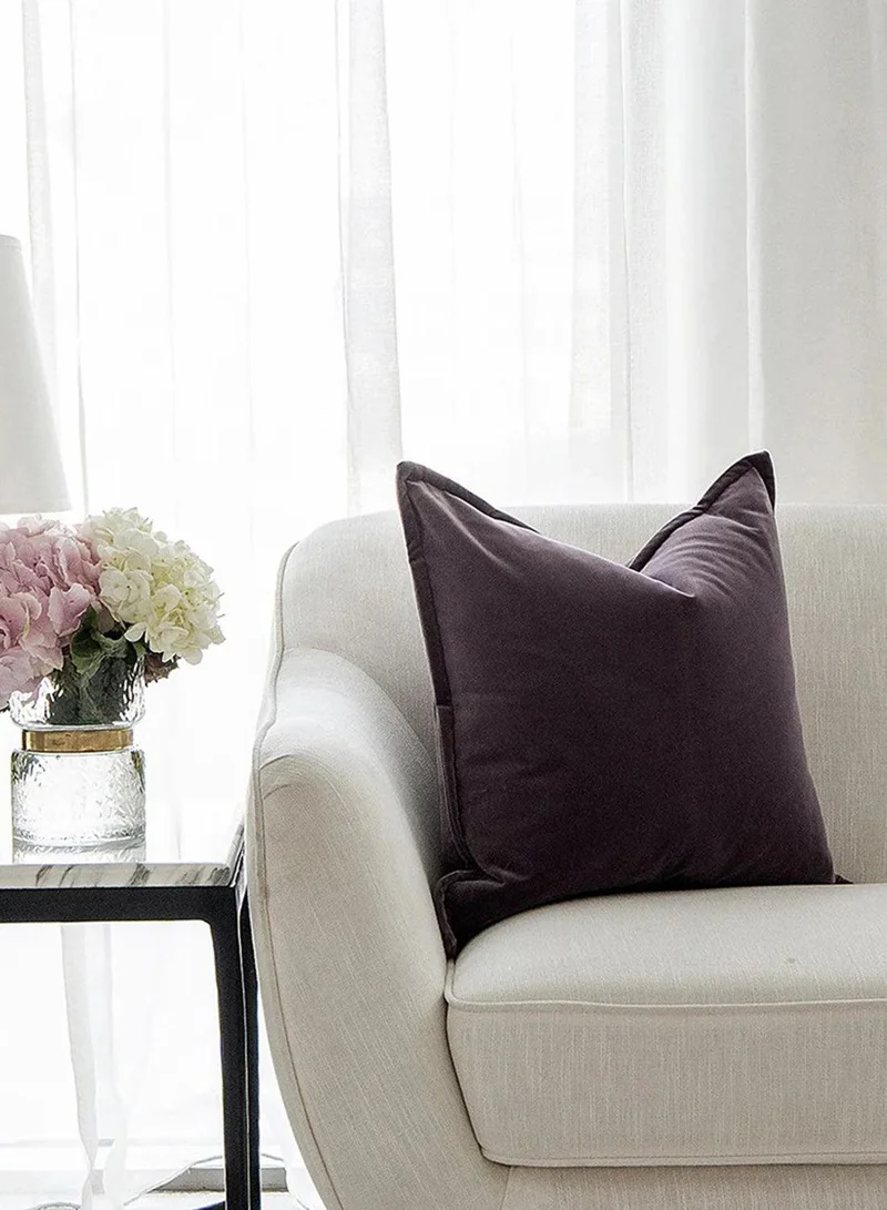 KNOT HOME Cushion Alessandra Mauveine (with filler) Pillow Knot Home Cover Set for Modern Sofa Contemporary Living Room Bedroom and Office Soft Washable
